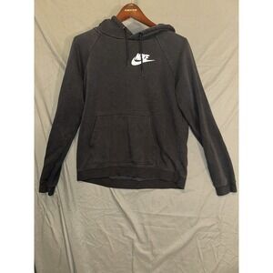 Nike Sportswear Women's Rally Black Heather/White Hoodie sz Medium